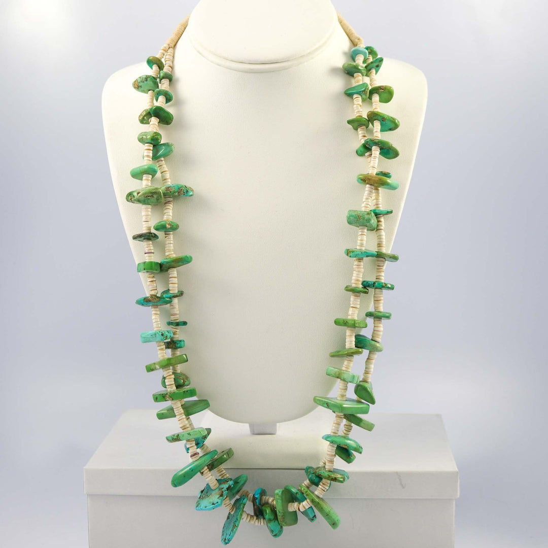 1940s Turquoise Tab Necklace by Vintage Collection - Garland's