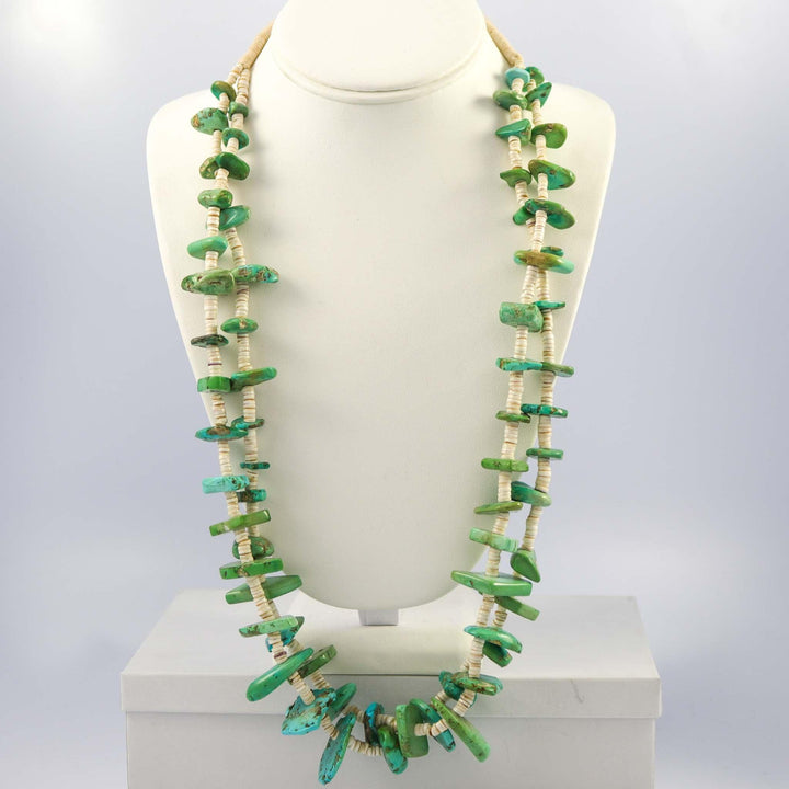 1940s Turquoise Tab Necklace by Vintage Collection - Garland's