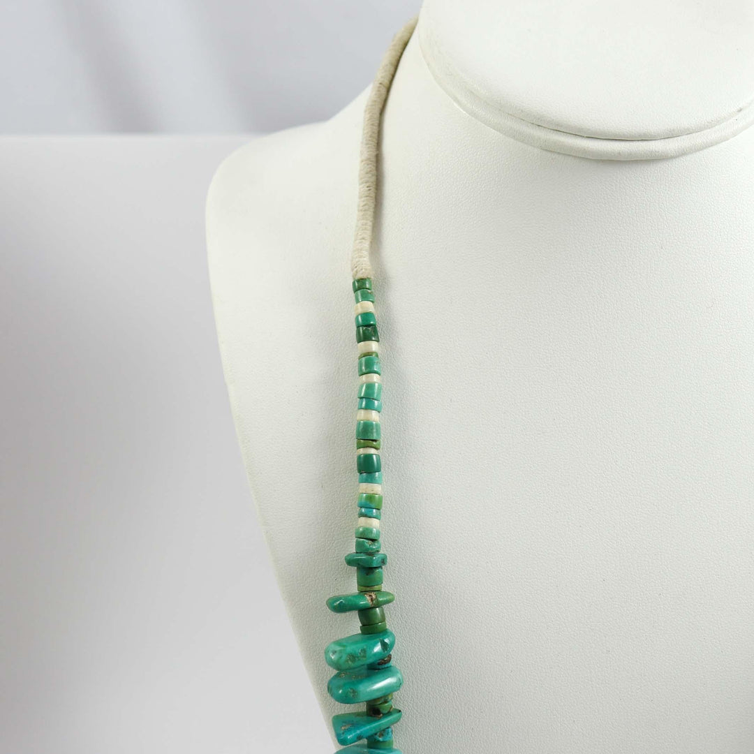 1940s Turquoise Tab Necklace by Vintage Collection - Garland's