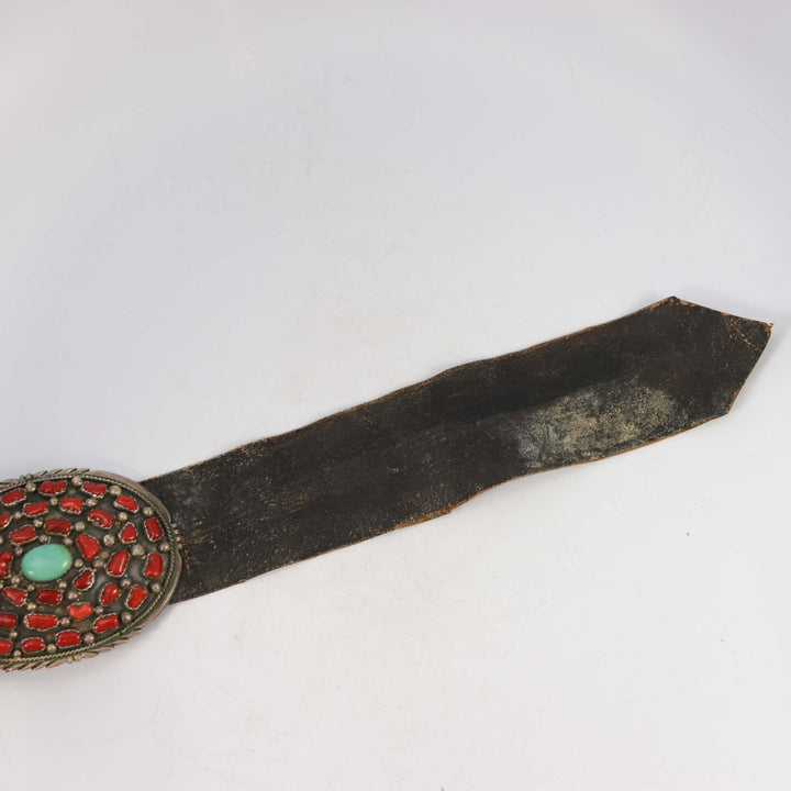 1950s Coral and Turquoise Concha Belt by Vintage Collection - Garland's