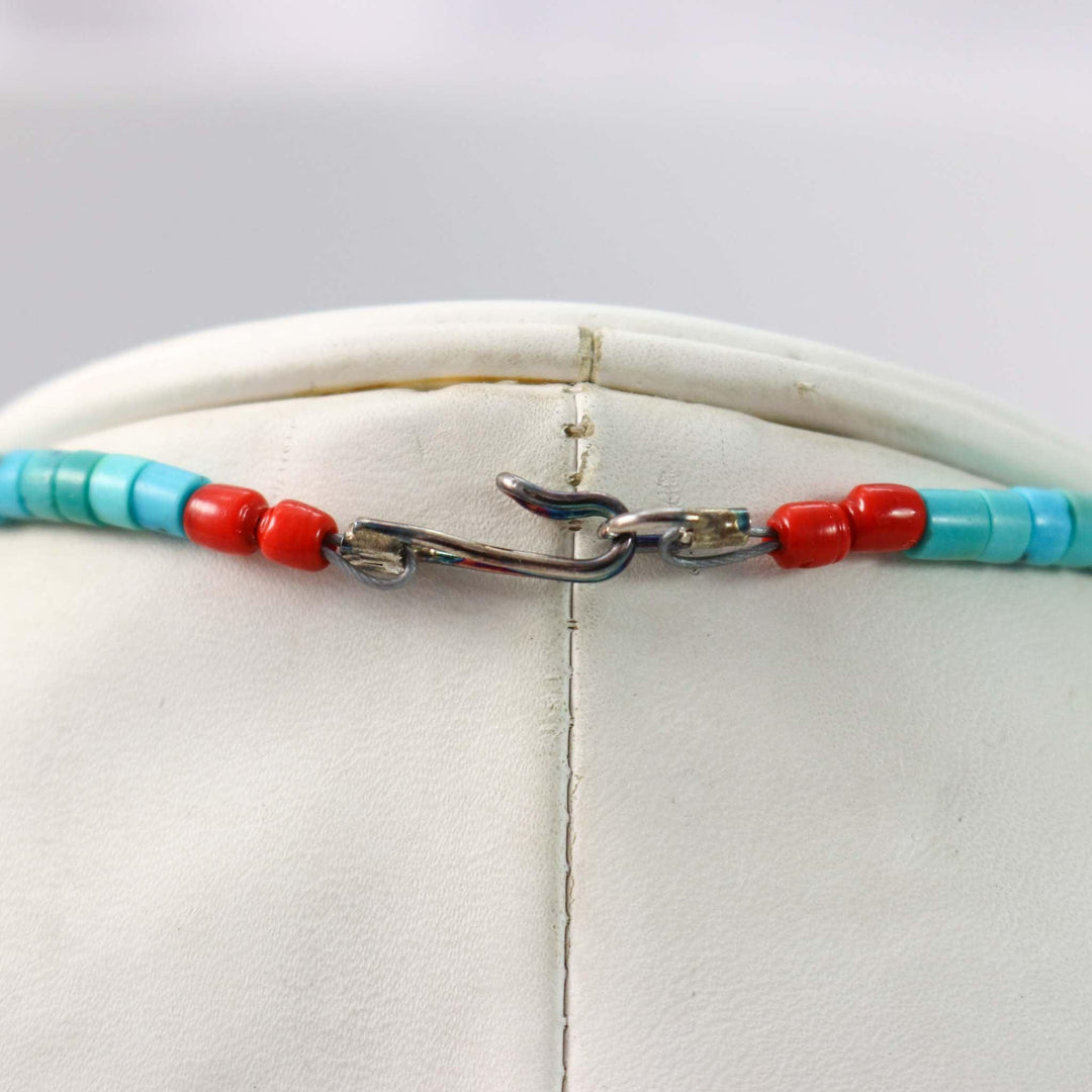 1960s Turquoise and Shell Necklace by Vintage Collection - Garland's