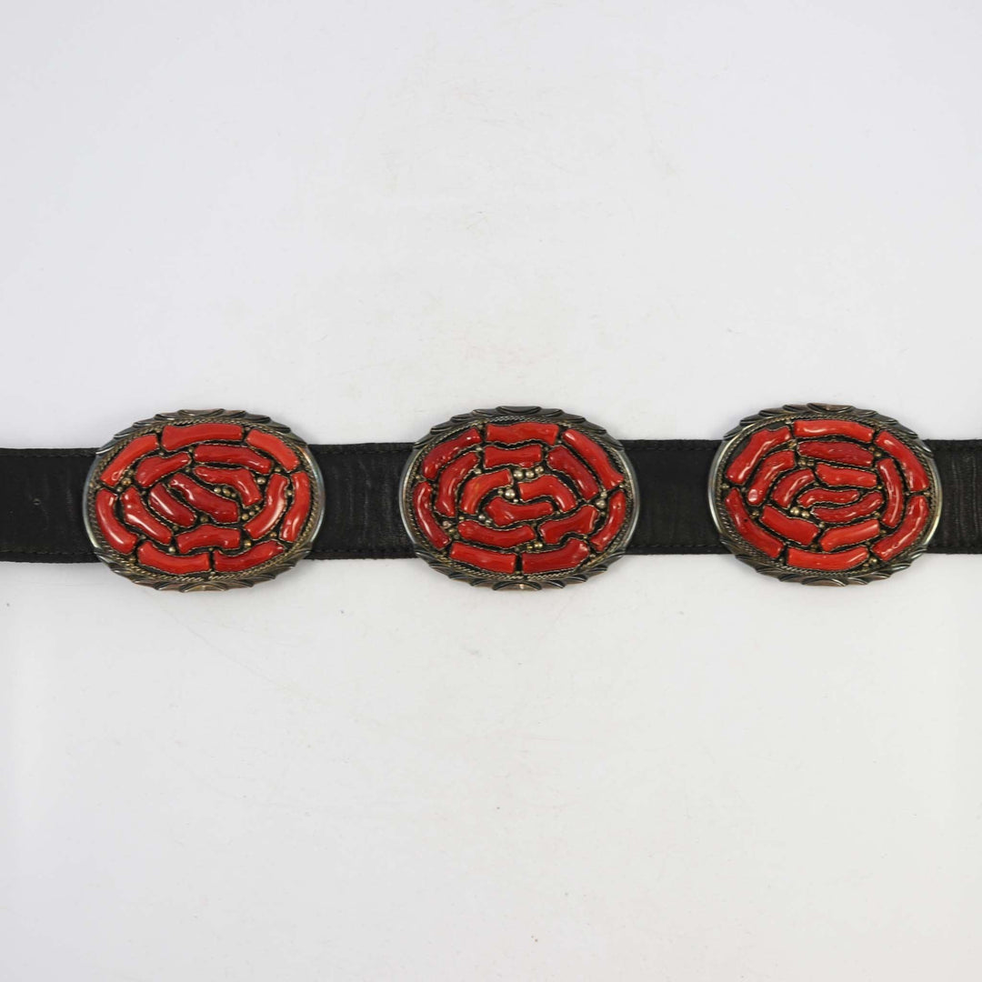 1970s Branch Coral Concha Belt by Vintage Collection - Garland's