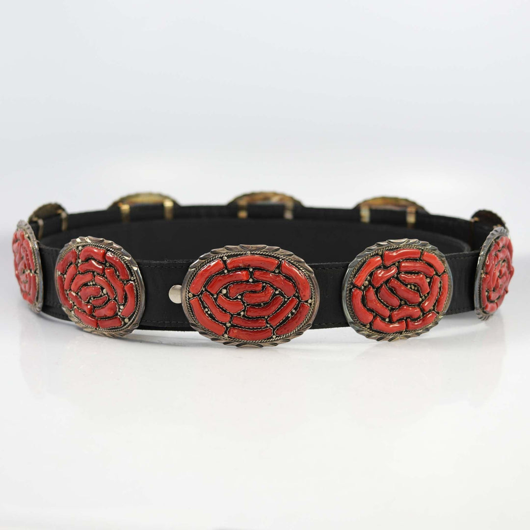 1970s Branch Coral Concha Belt by Vintage Collection - Garland's