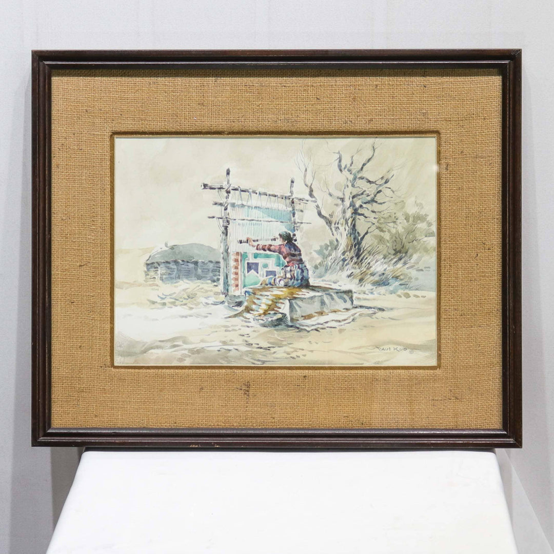 1980s Navajo Weaver Painting by Paul Kuo - Garland's