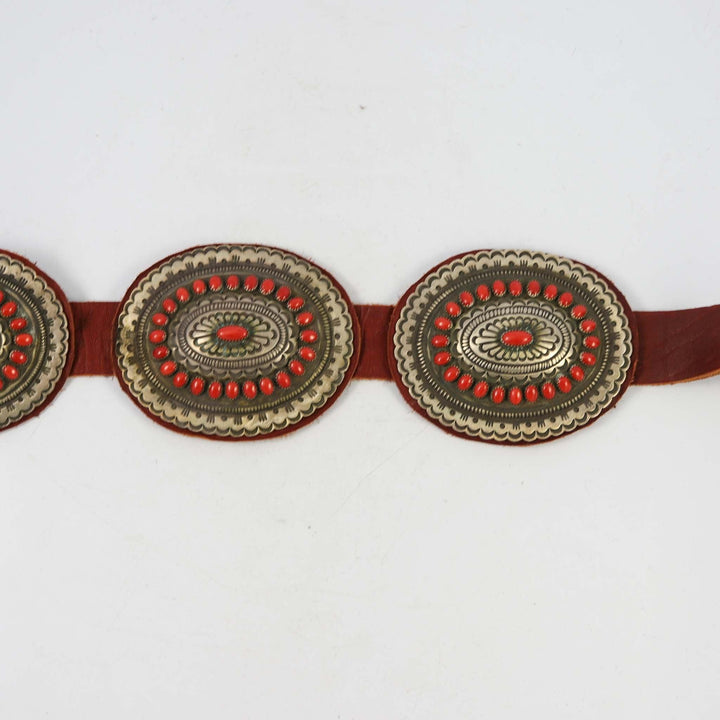 1990s Coral Concha Belt by Calvin Martinez - Garland's
