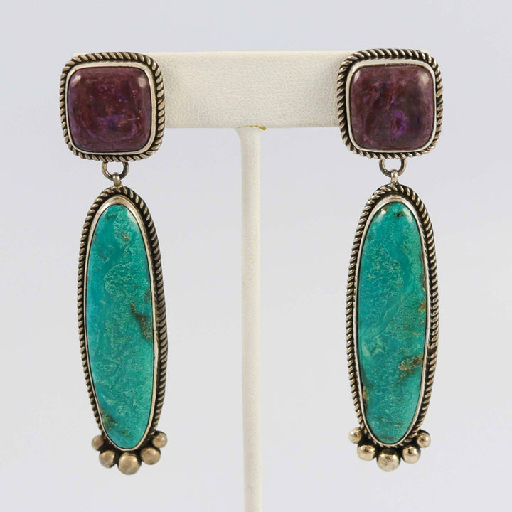 スギライトとターコイズのイヤリング