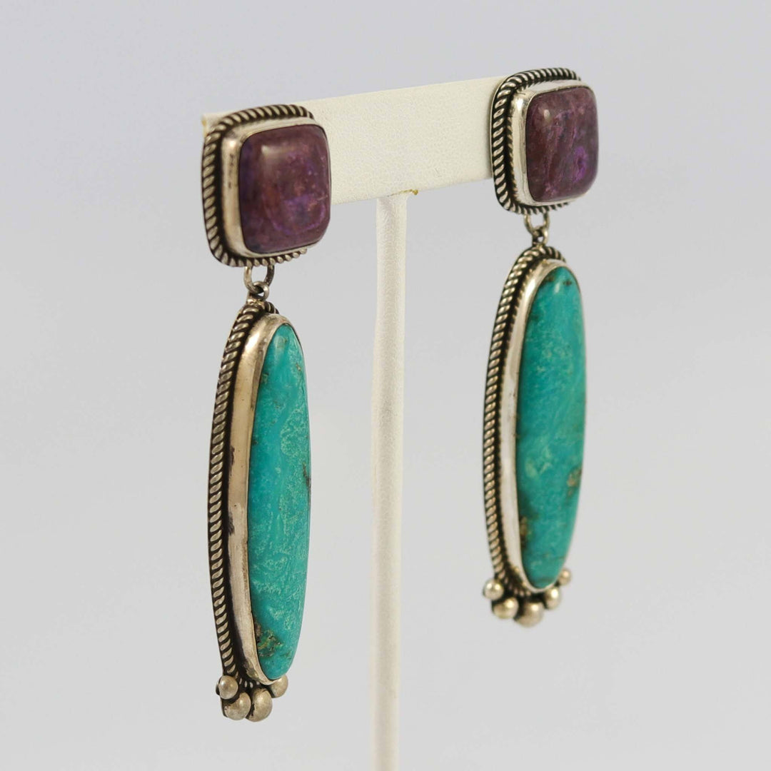 スギライトとターコイズのイヤリング