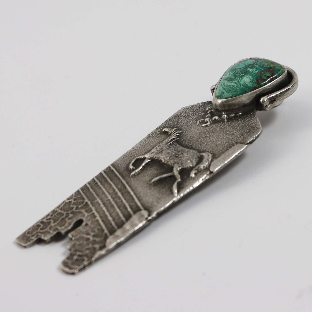 Turquoise Corn Maiden Pendant by Anthony Lovato - Garland's
