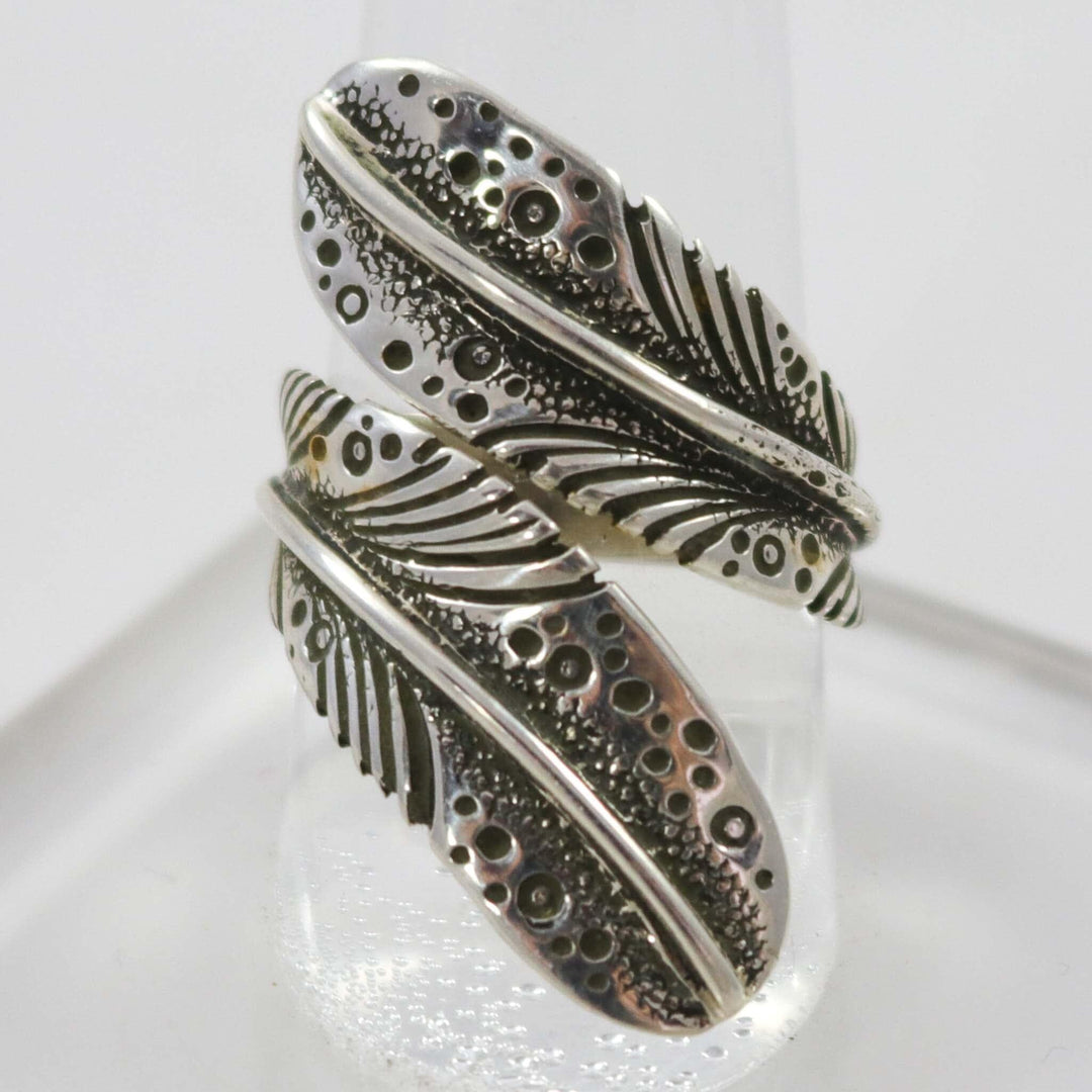 Silver Feather Ring by Pete Johnson - Garland&