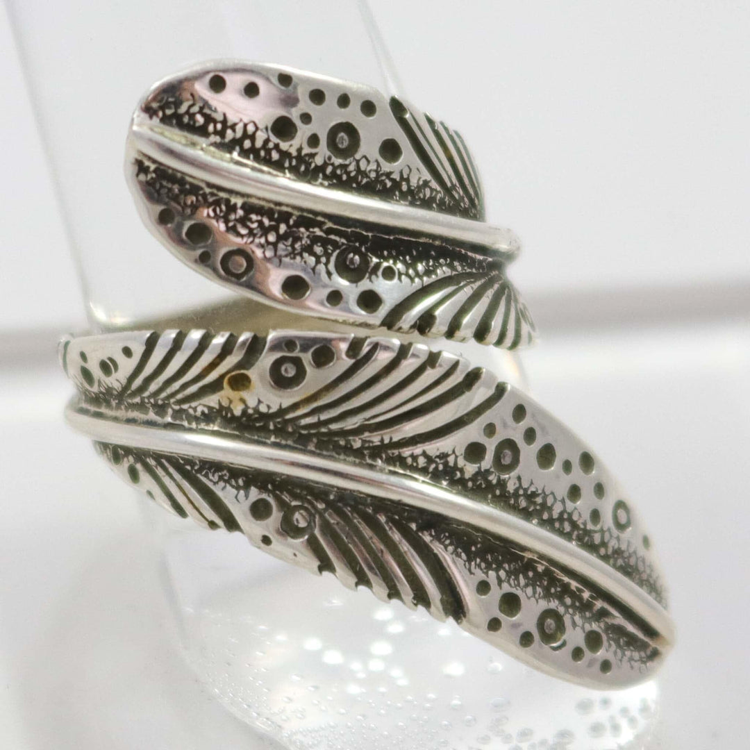 Silver Feather Ring by Pete Johnson - Garland&