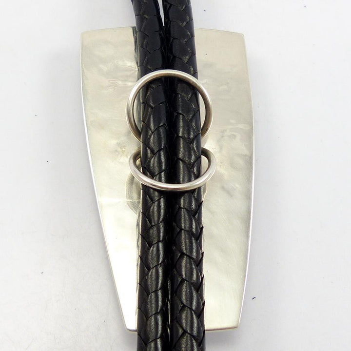 Bisbee Turquoise and Coral Bola Tie by Arland Ben - Garland's