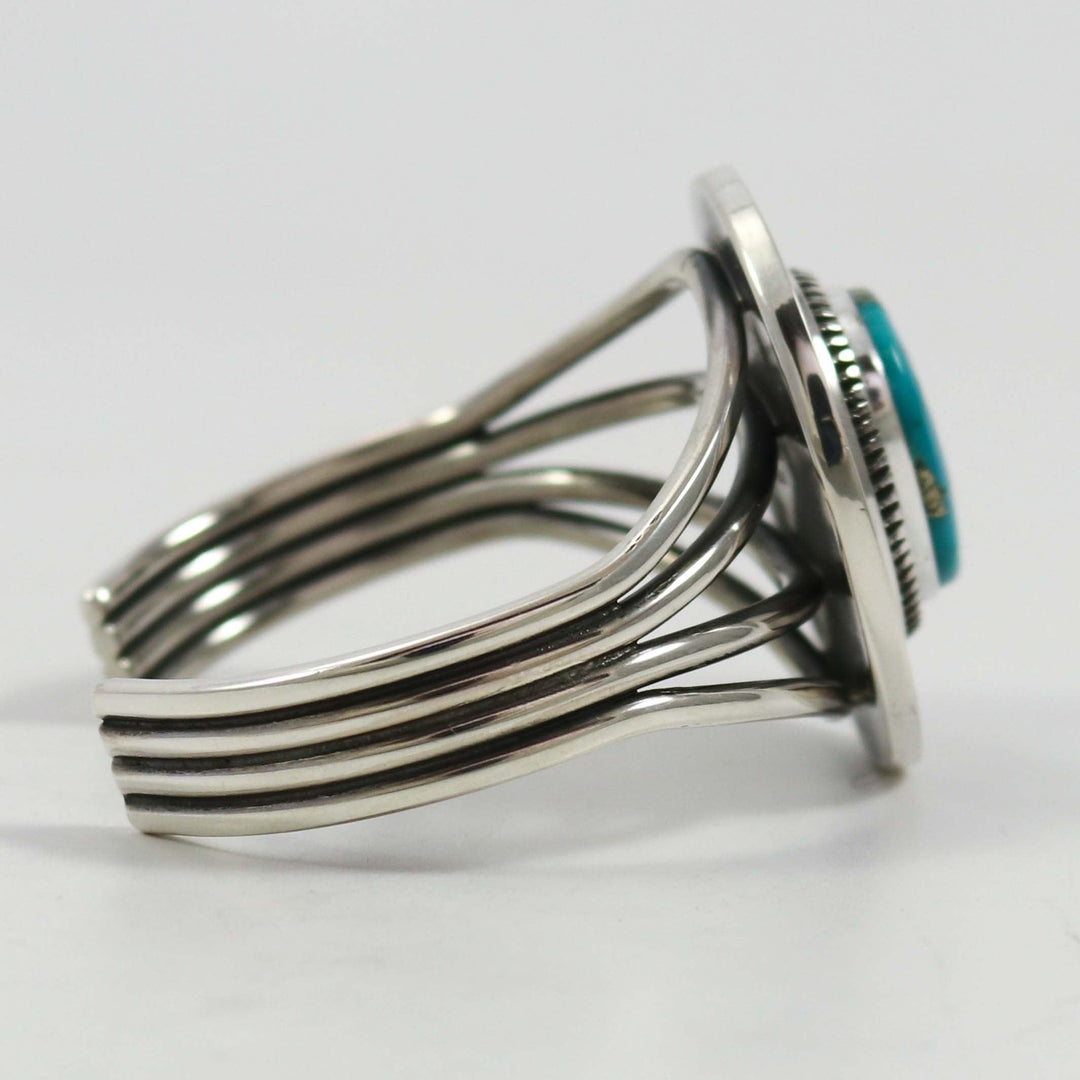 Blue Gem Turquoise Cuff by Leonard Nez - Garland's