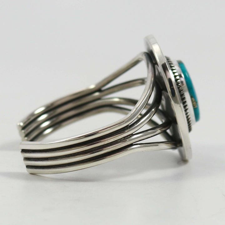 Blue Gem Turquoise Cuff by Leonard Nez - Garland's
