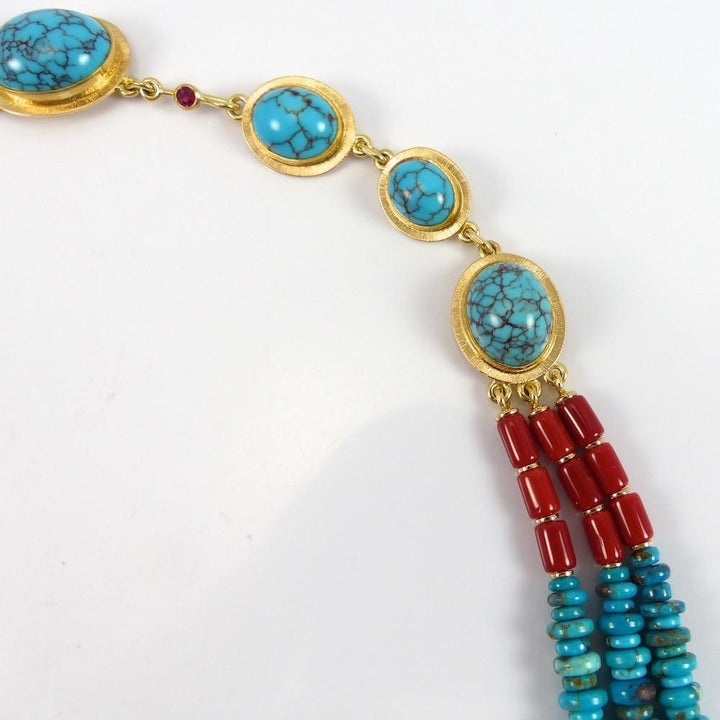 "Blue Maiden" Necklace by Larry Vasquez - Garland's
