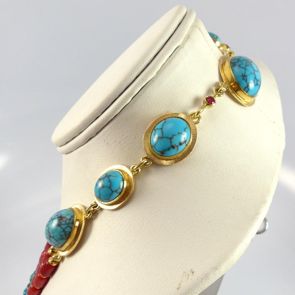 "Blue Maiden" Necklace by Larry Vasquez - Garland's