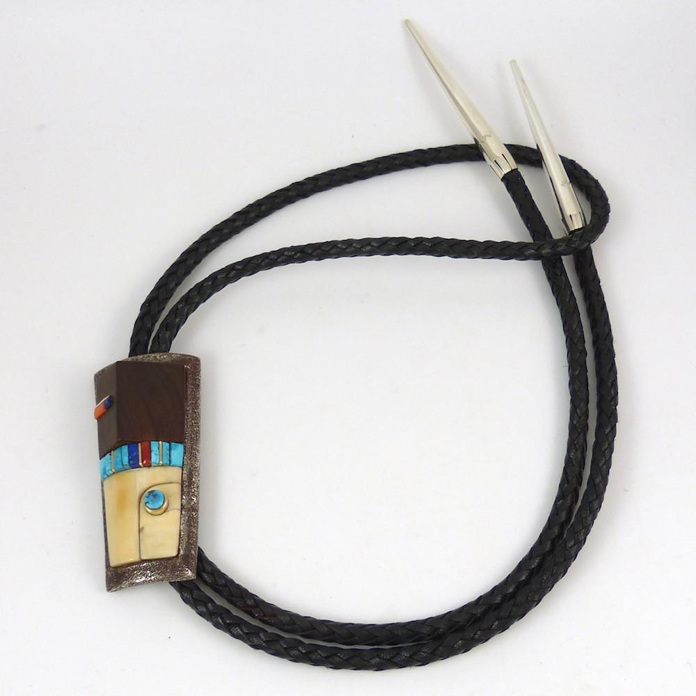 Cobble Inlaid Bola Tie by Wes Willie - Garland's