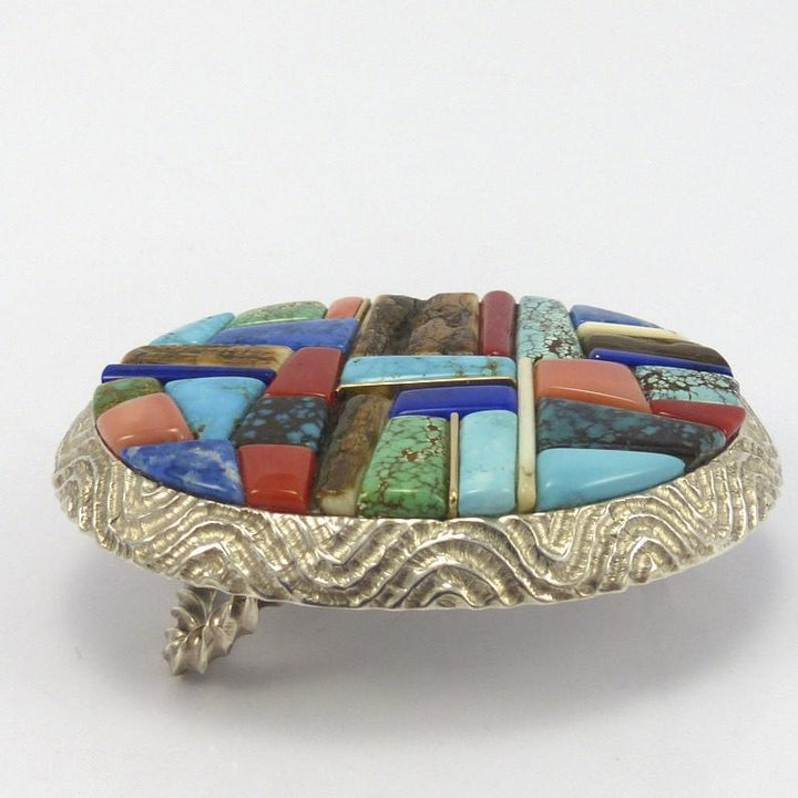 Cobbled Inlay Buckle by Alvin Yellowhorse - Garland's