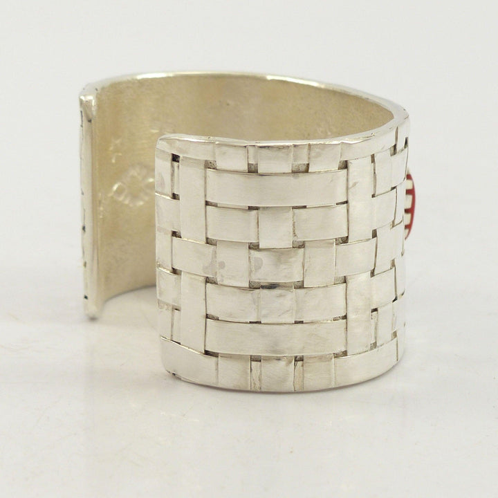 Coral Basket Weave Cuff by Alethia Little Crawford - Garland's