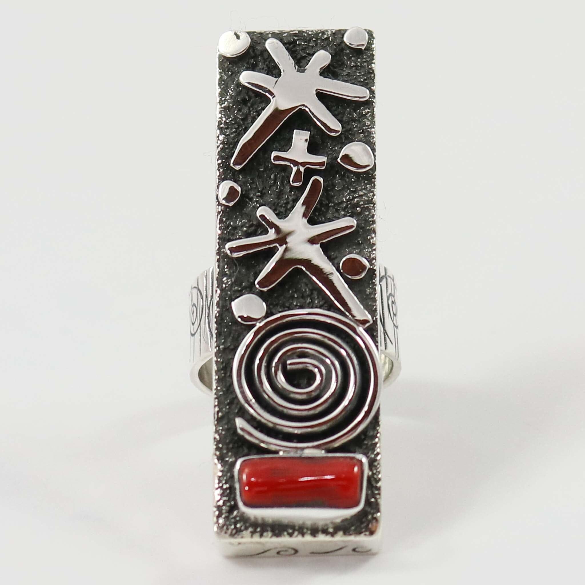 美品 ナバホ族 Alex Sanchez アレックス サンチェス リング 21号 アレックスサンチェス ペトログリフ リング｜マライカ公式通販