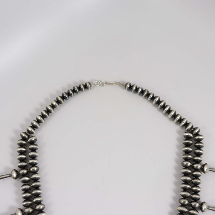 Coral Squash Blossom Necklace by Benjamin Haley Sr. - Garland's