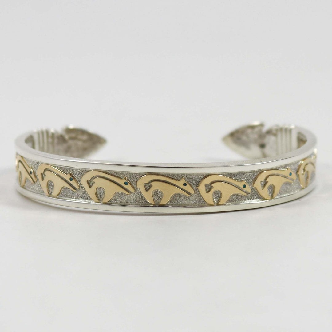 Double-Sided Gold on Silver Cuff by Robert Taylor - Garland's