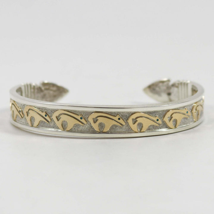 Double-Sided Gold on Silver Cuff by Robert Taylor - Garland's