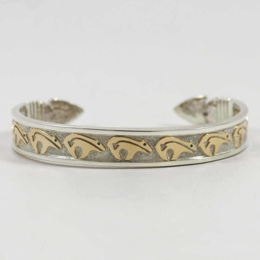 Double-Sided Gold on Silver Cuff by Robert Taylor - Garland's