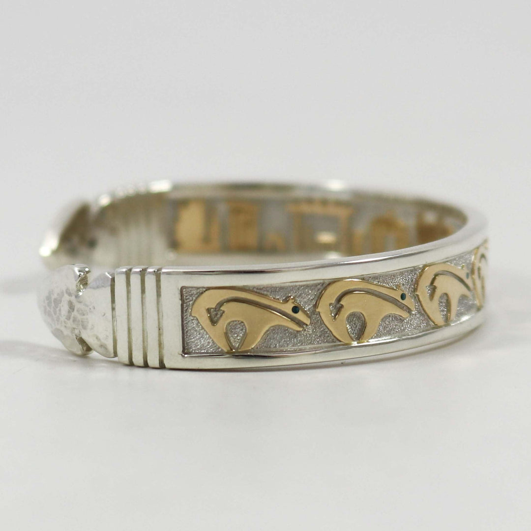 Double-Sided Gold on Silver Cuff by Robert Taylor - Garland's