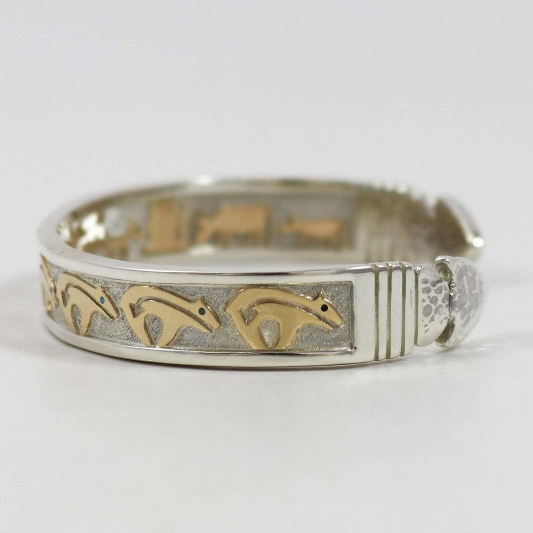 Double-Sided Gold on Silver Cuff by Robert Taylor - Garland's