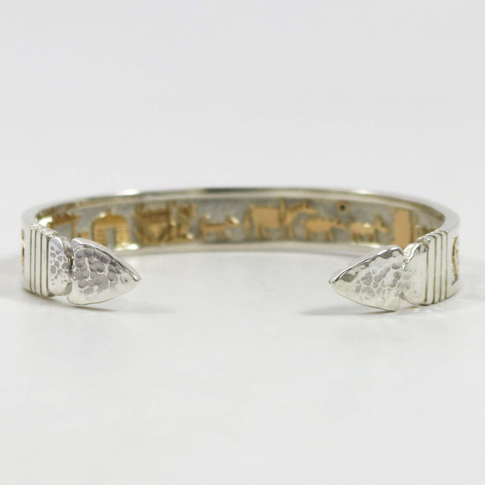 Double-Sided Gold on Silver Cuff by Robert Taylor - Garland's