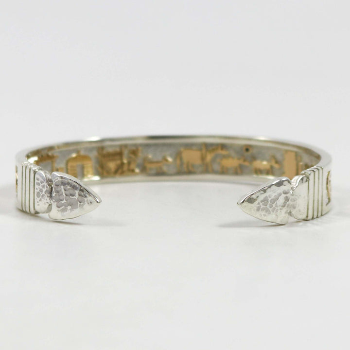Double-Sided Gold on Silver Cuff by Robert Taylor - Garland's