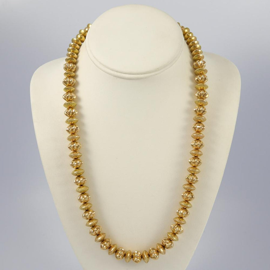 Gold Bead Necklace by Al Joe - Garland's