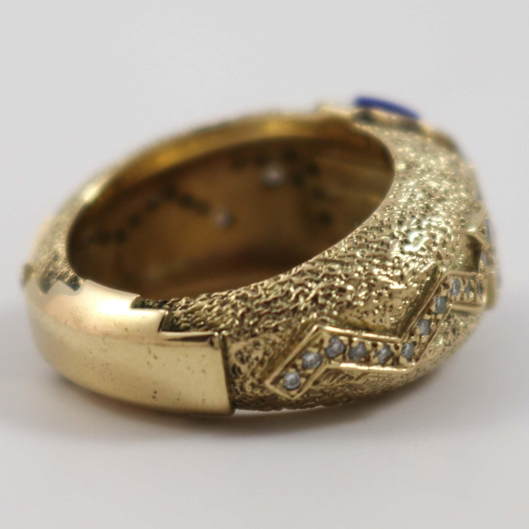 Gold, Diamond, and Turquoise Ring by Don Supplee - Garland's