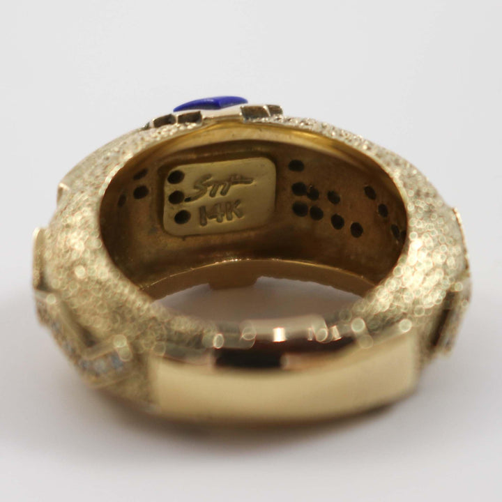 Gold, Diamond, and Turquoise Ring by Don Supplee - Garland's