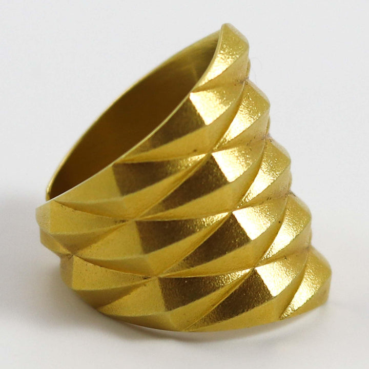 Gold Diamond Peak Ring by Maria Samora - Garland's
