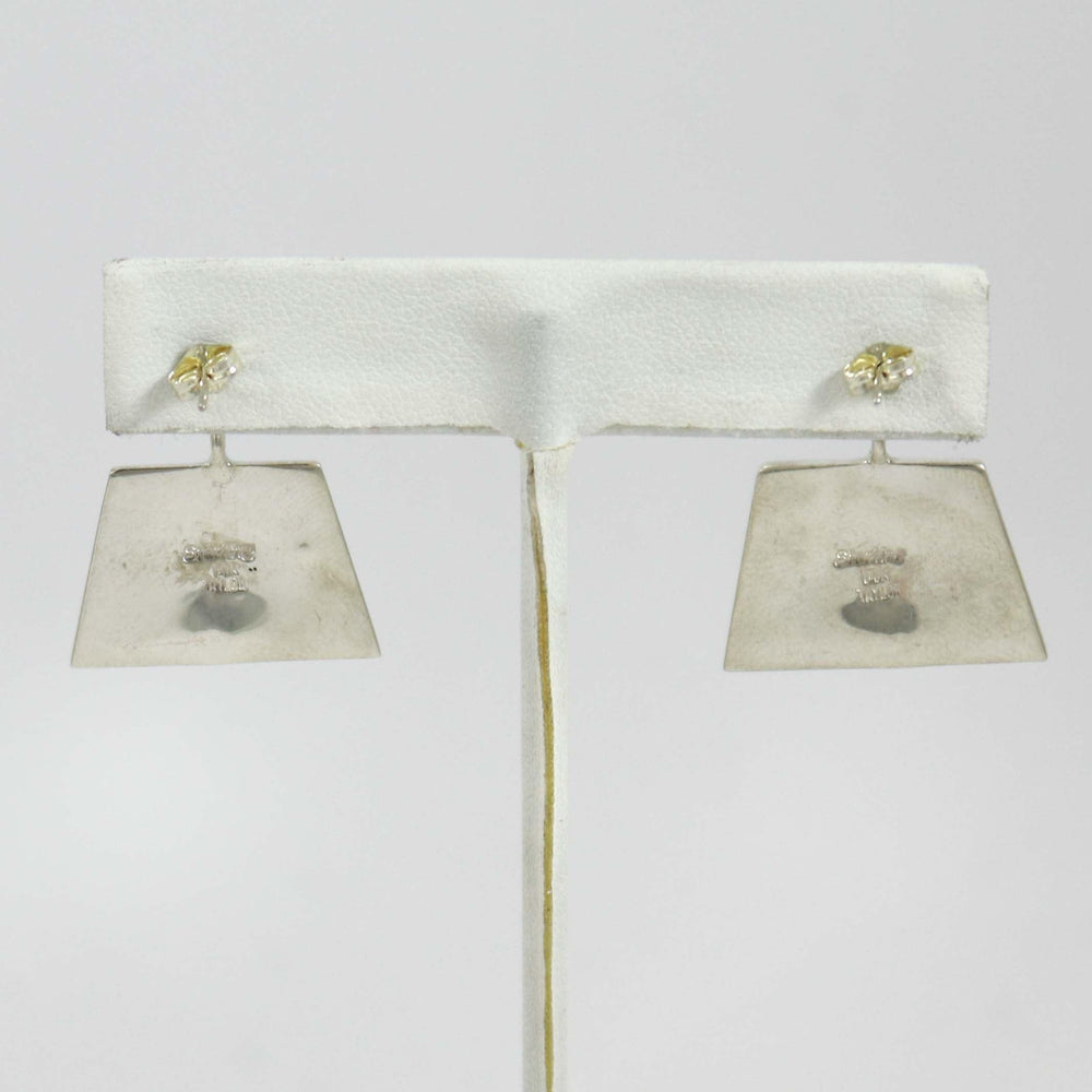 Gold on Silver Bear Earrings by Robert Taylor - Garland's