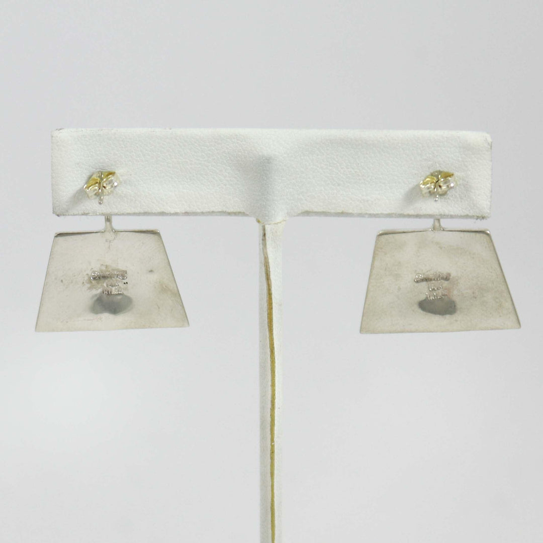 Gold on Silver Bear Earrings by Robert Taylor - Garland's