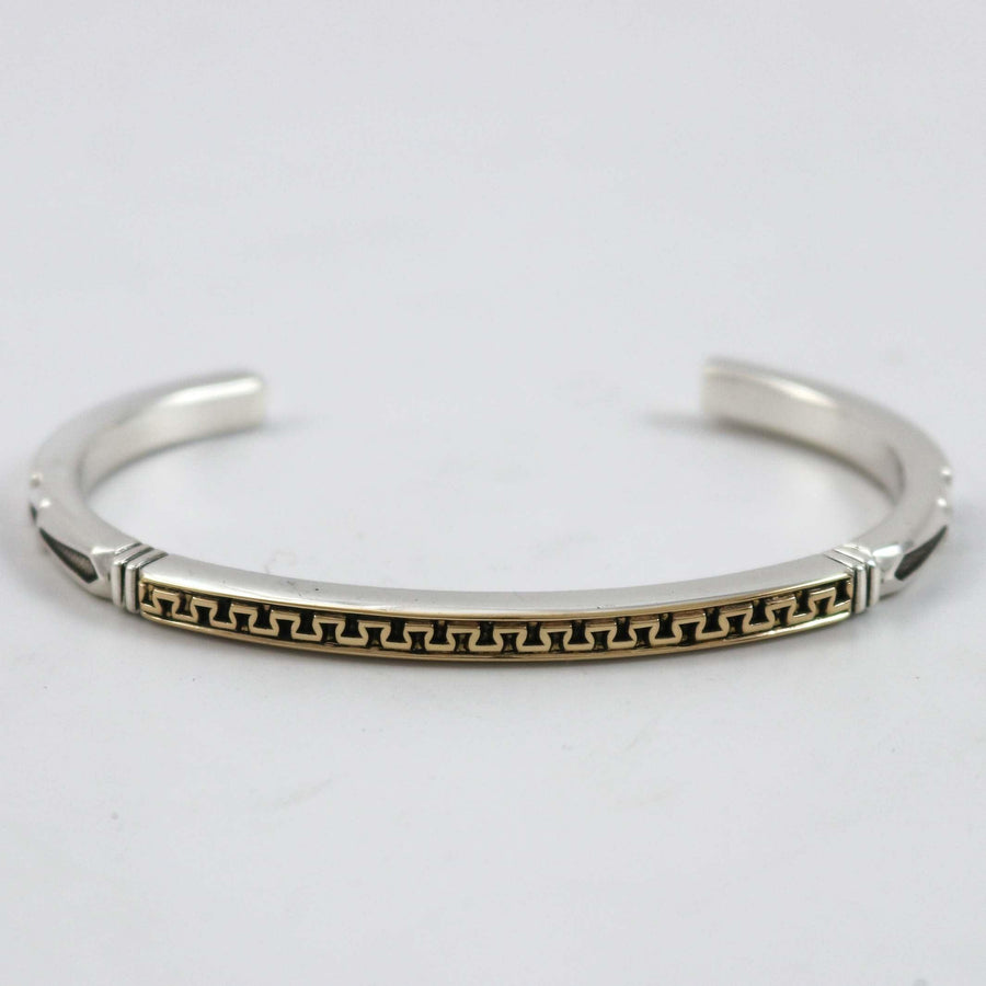Gold on Silver Cuff by Jennifer Curtis - Garland's