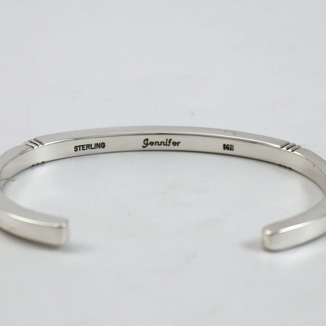 Gold on Silver Cuff by Jennifer Curtis - Garland's
