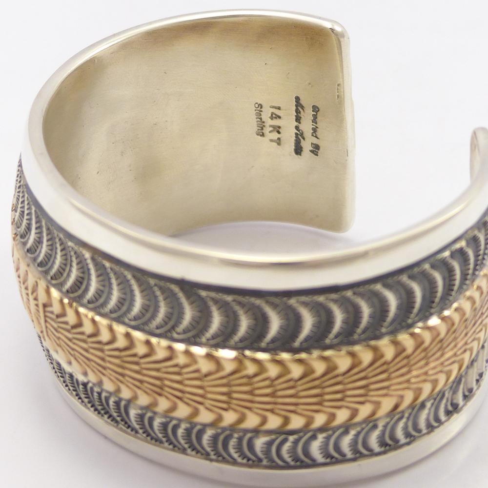 Gold on Silver Cuff by Marc Antia - Garland's