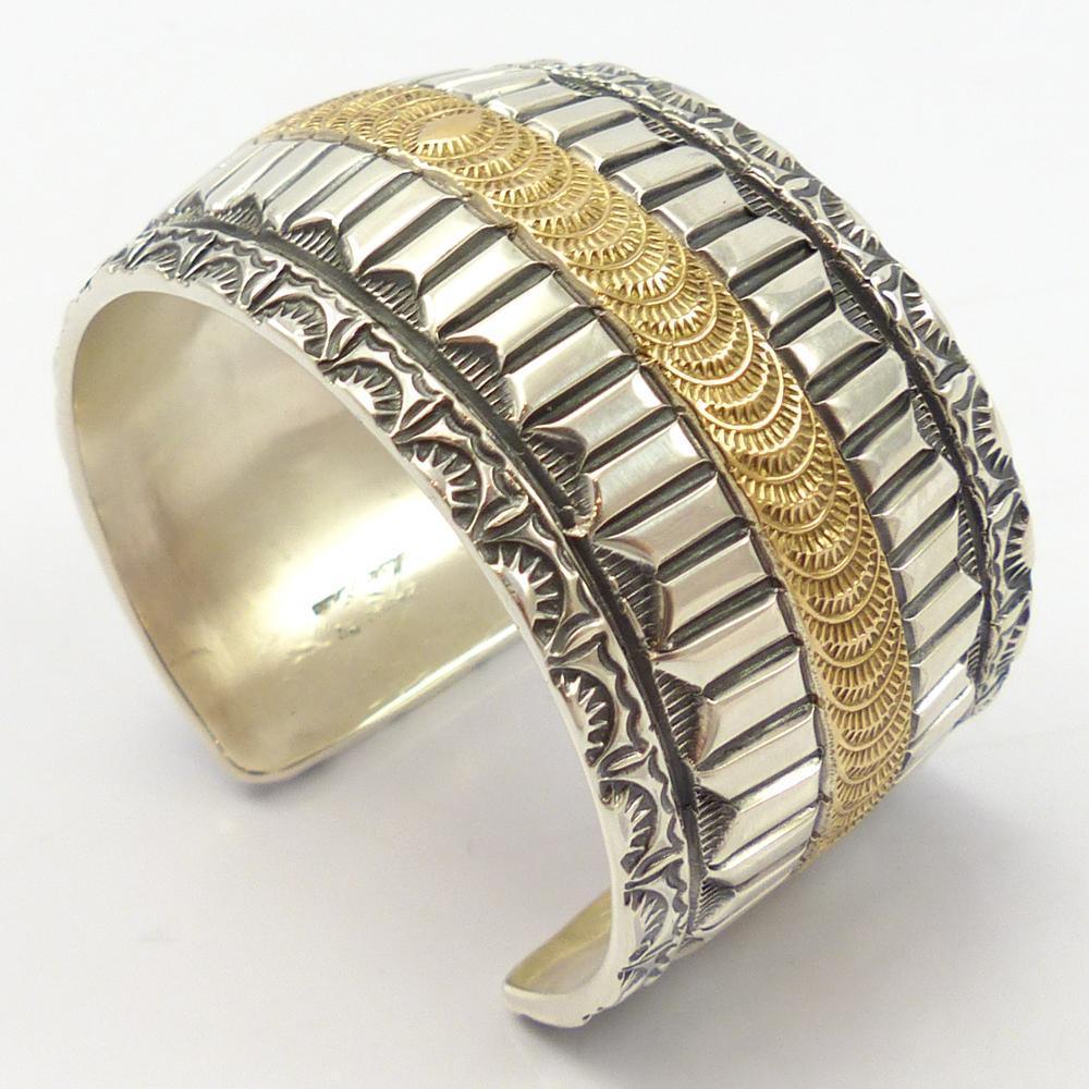 Gold on Silver Cuff by Marc Antia - Garland's