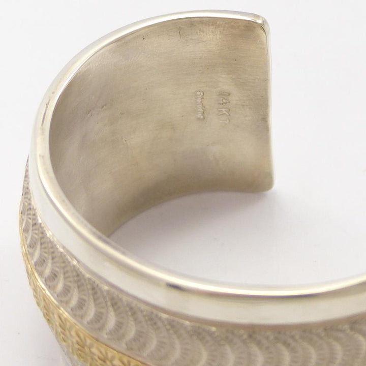 Gold on Silver Cuff by Marc Antia - Garland's