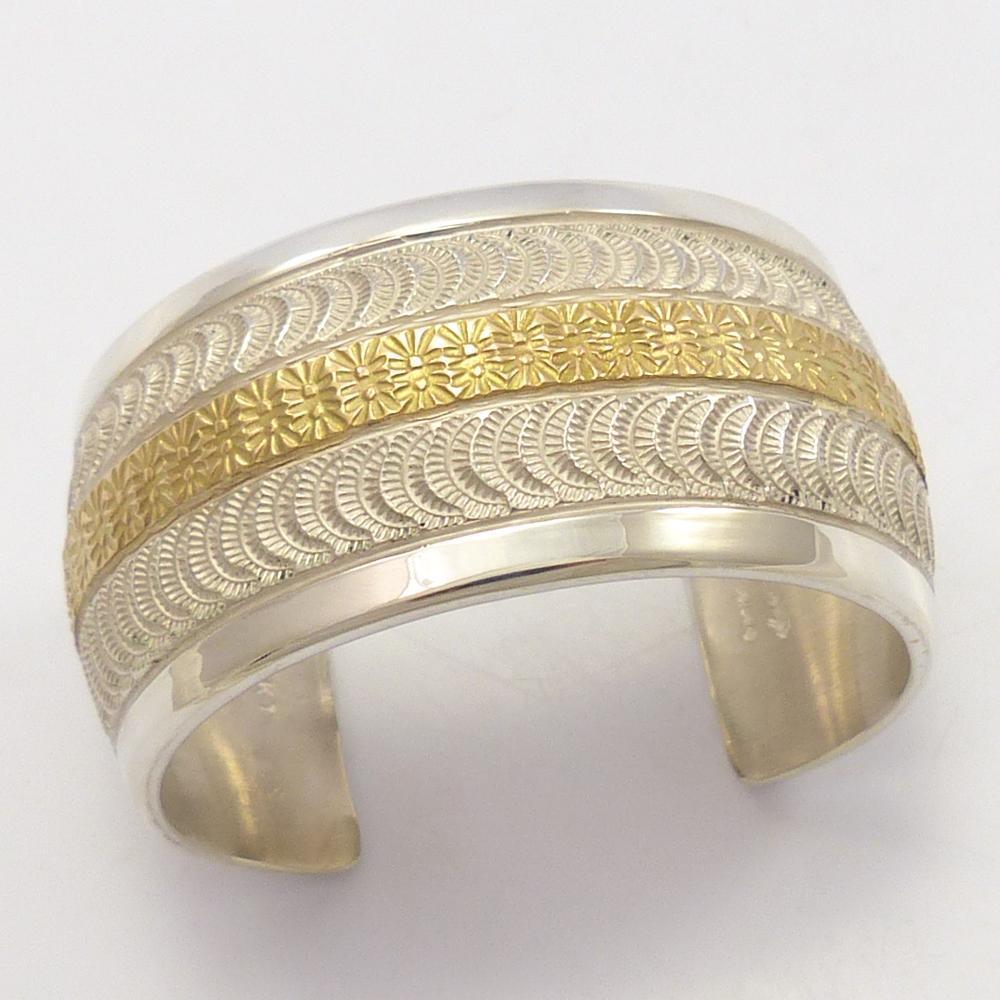 Gold on Silver Cuff by Marc Antia - Garland's