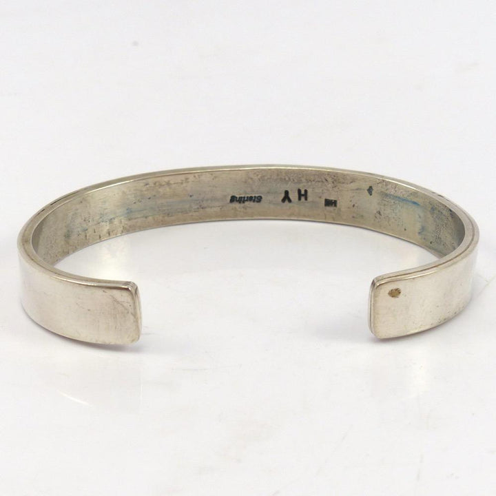 Gold on Silver Storyteller Cuff by Hubert Yowytewa - Garland's