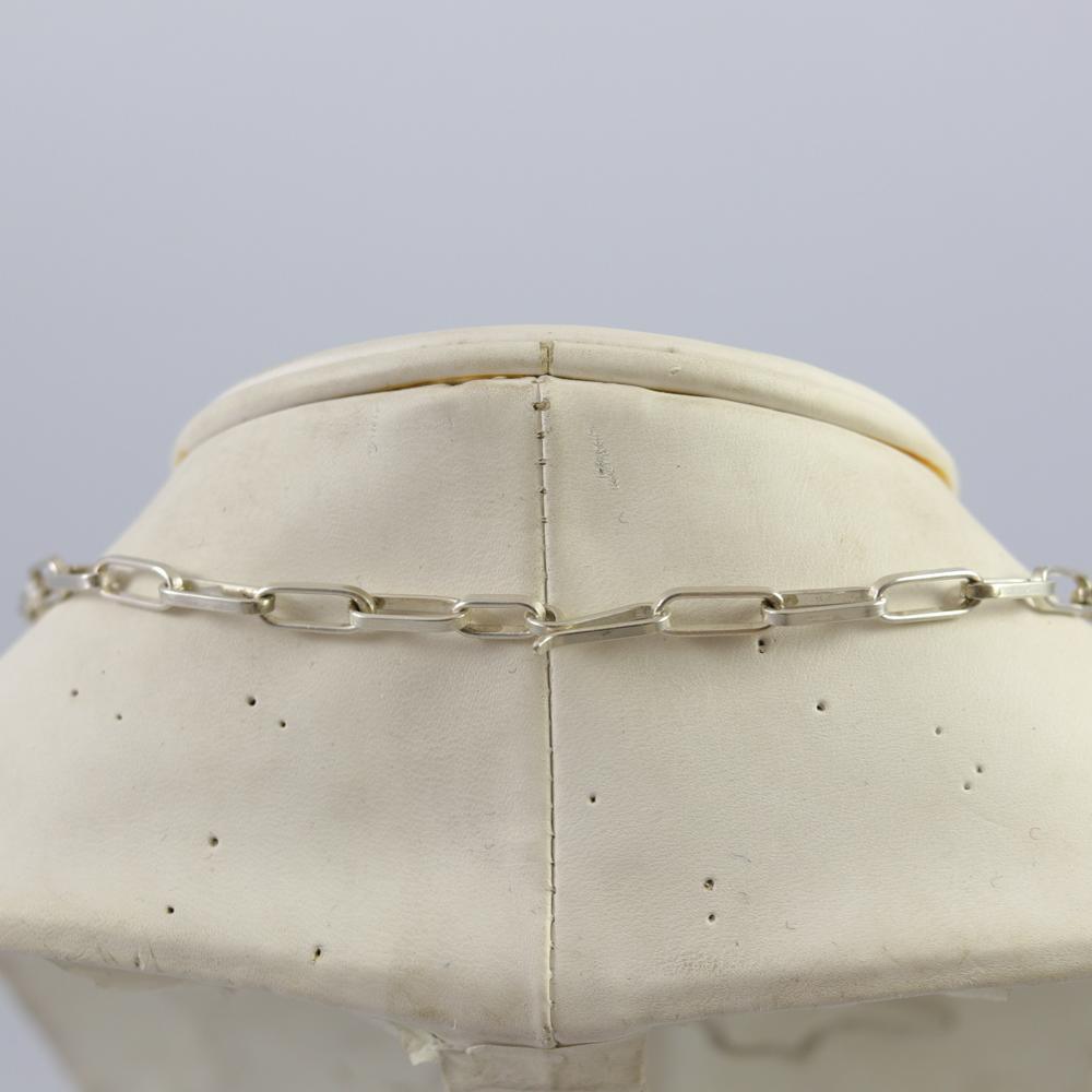 Hopi ハンドメイドチェーン Loren Kootswa ネックレス used ホピ族 Loren Kootswatewa ハンドメイド シルバーチェーン M