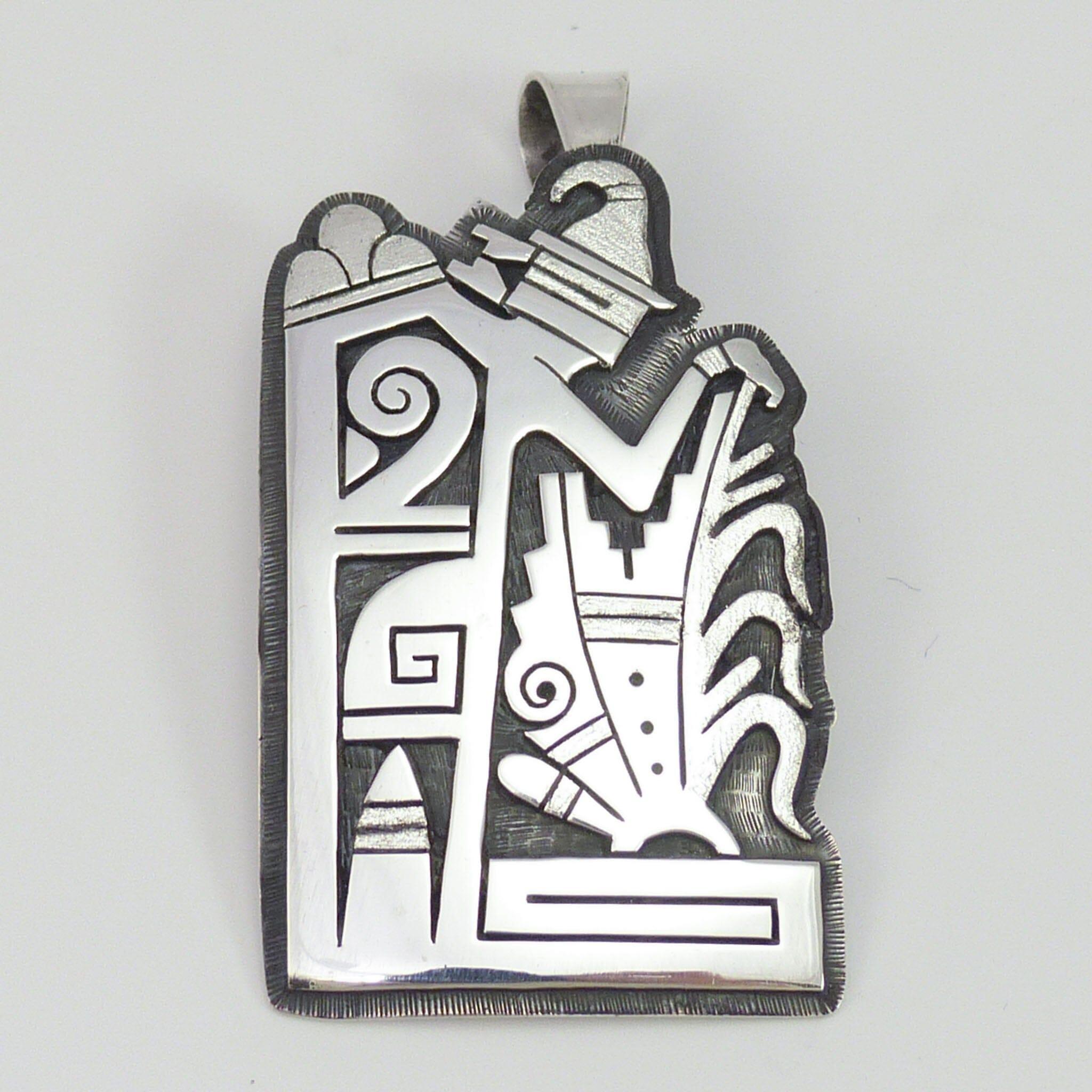 HOPI Berra Tawahongva オーバーレイ ペンダントトップ Hopi Overlay Pendant – Garland's