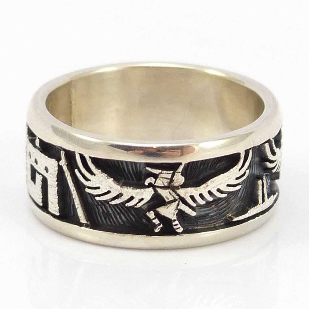 Hopi Overlay Ring by Bennett Kagenveama - Garland's