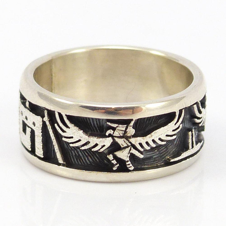 Hopi Overlay Ring by Bennett Kagenveama - Garland's