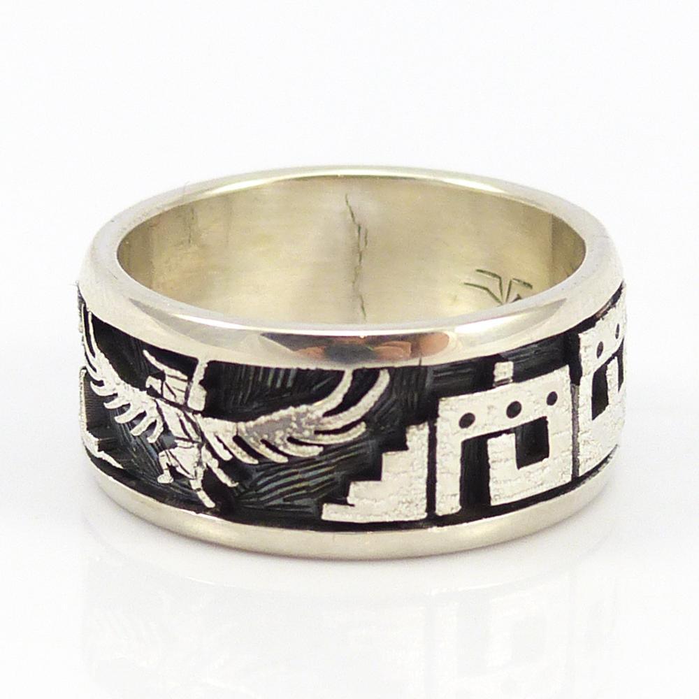 Hopi Overlay Ring by Bennett Kagenveama - Garland's