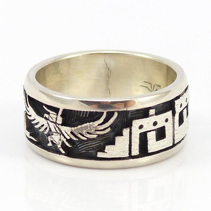 Hopi Overlay Ring by Bennett Kagenveama - Garland's